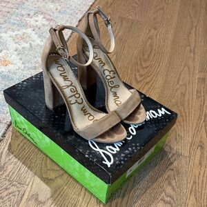 Sam Edelman Tan Yaro Heel Sandals